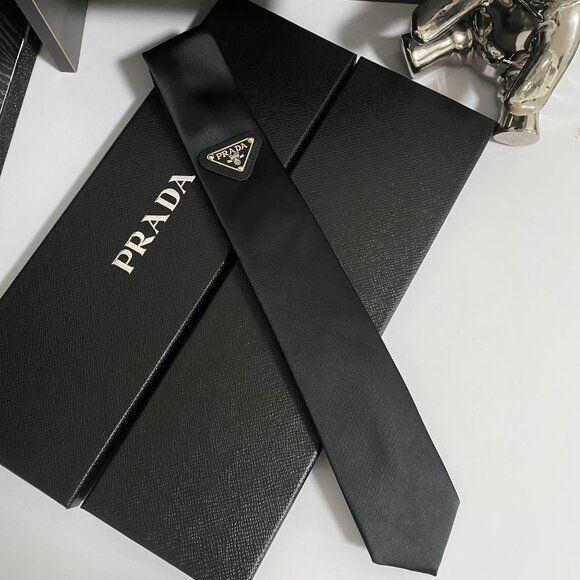 Prada Black Silk Tie - Picture 1 of 5